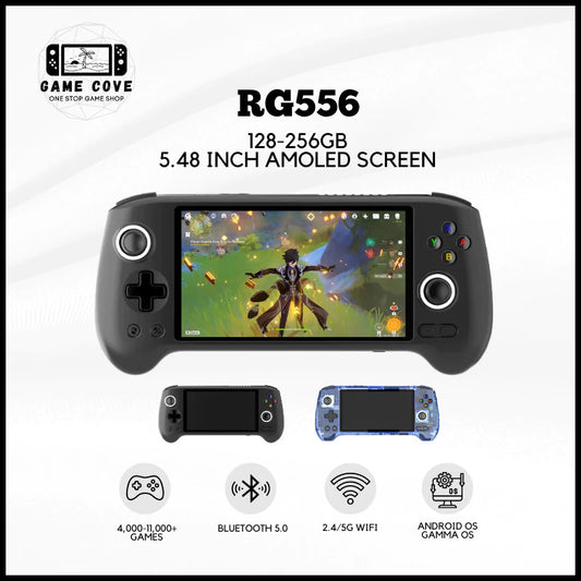 ANBERNIC RG556 Android handheld game console 5.48-inch Android 13 system OLED screen High-speed fan and heat pipe active cooling