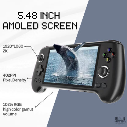 ANBERNIC RG556 Android handheld game console 5.48-inch Android 13 system OLED screen High-speed fan and heat pipe active cooling